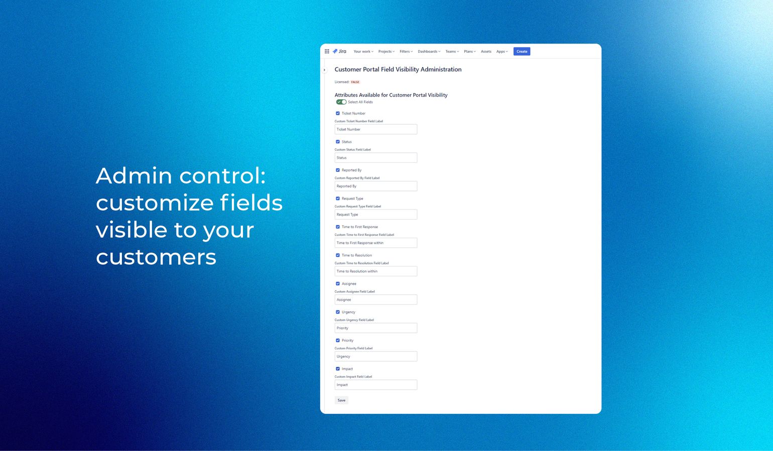 Customizable Ticket Insights