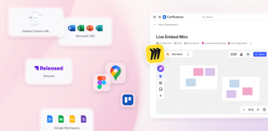 Live embeds: Figma boards, Miro canvases and Google Sheets stay in sync inside the page. Decisions happen on one always-current page instead of on a screenshot someone pasted three months ago.