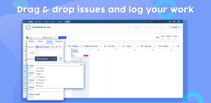 Drag & Drop issues to the calendar and log your work