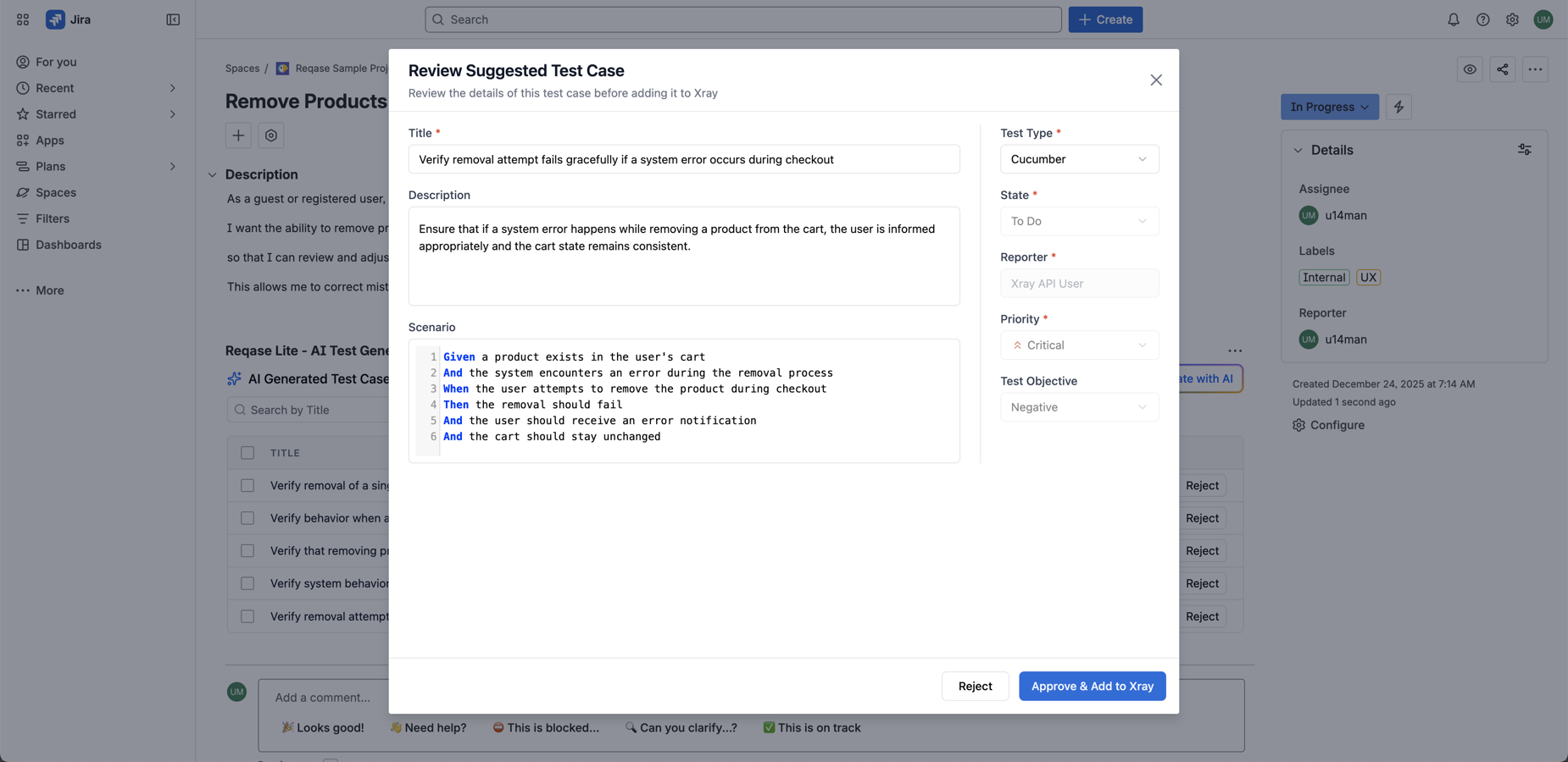 Review, Refine, and Sync to Xray Seamlessly