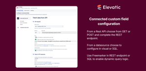 Connected custom field configuration