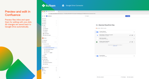 Preview files inline and open them for editing with one click. All changes are saved back to Google Drive automatically.
