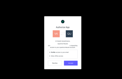 After logging in you have to accept the requested permissions to your account authorization application.