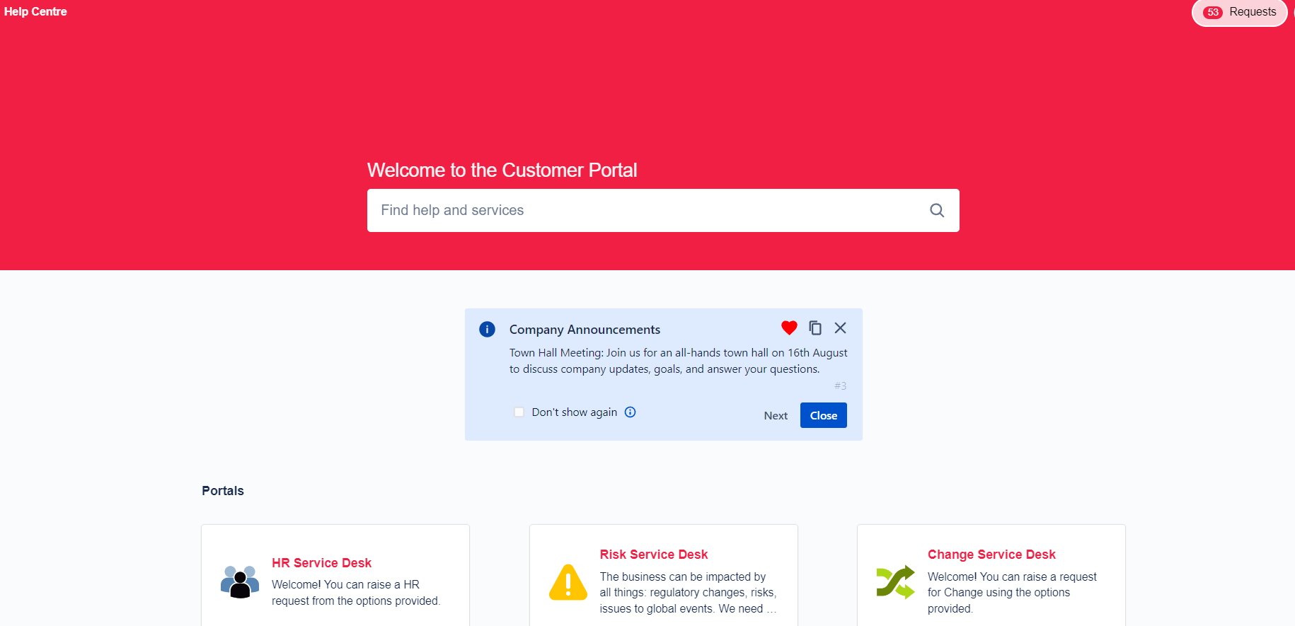 💌 Engage and interact with your portal users