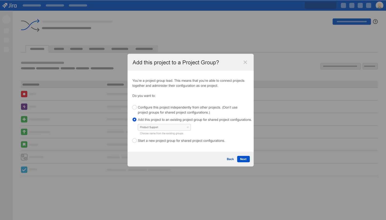 Maintain consistency with Project Groups