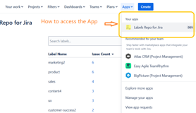 Easy to access from "Apps" tool bar