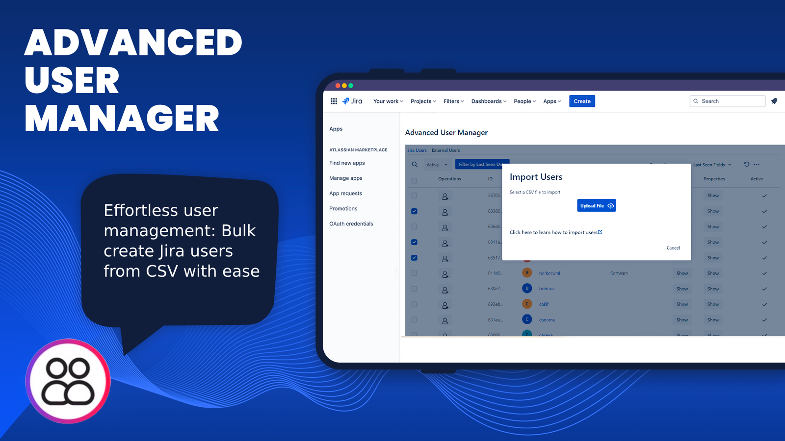 Bulk create users
