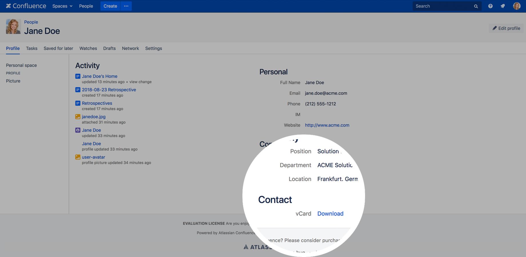 User Profile Integration