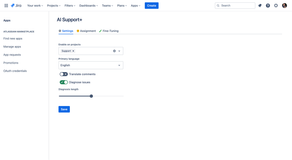 Admin configuration page for general settings