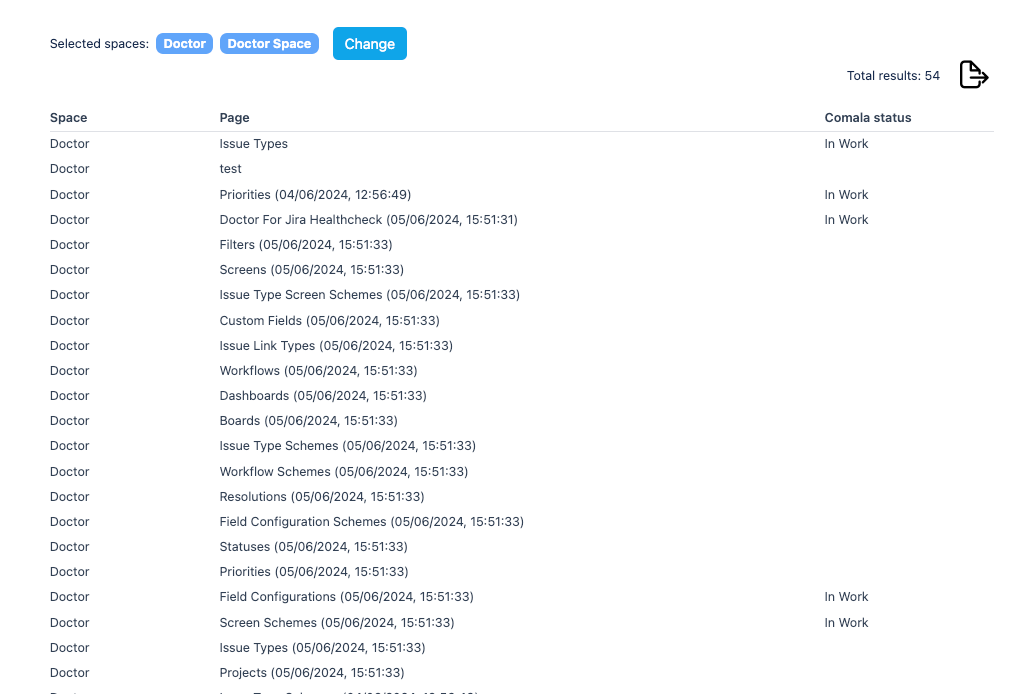 Integrate seamlessly with Comala Document Management to display both Confluence's built-in statuses and Comala statuses at once, offering enhanced visibility and control over document statuses.