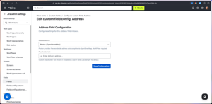 Configure each field independently by selecting the address provider and defining custom placeholders, enabling flexible setups for different projects, teams, or use cases