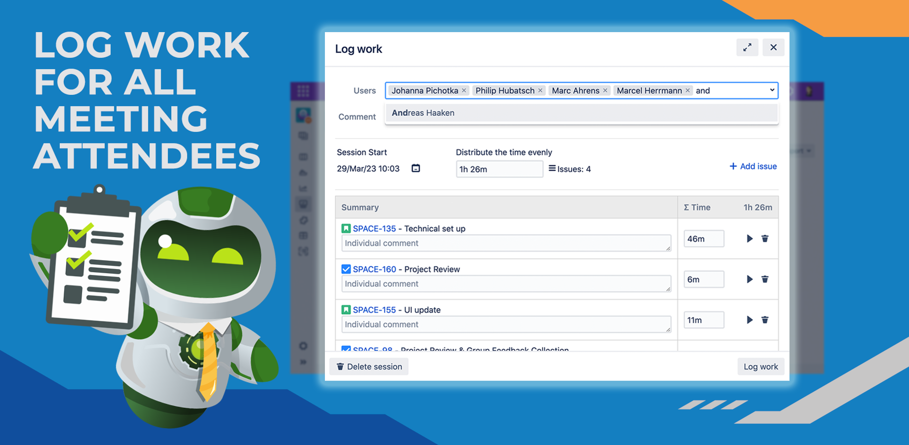 Simple tracking of every team activity