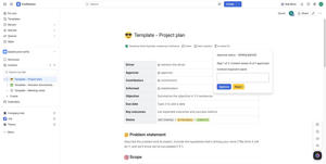 Approvers act from the page. Multi-step workflows advance only when the step before them is done.