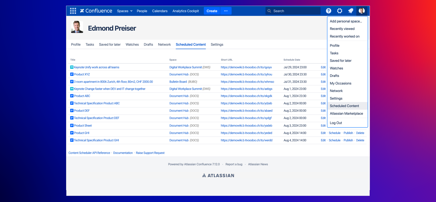 You can always update or remove scheduled posts or publish them immediately.
