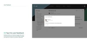 User feedback: Insert feedback buttons that enable users to provide input at the source.