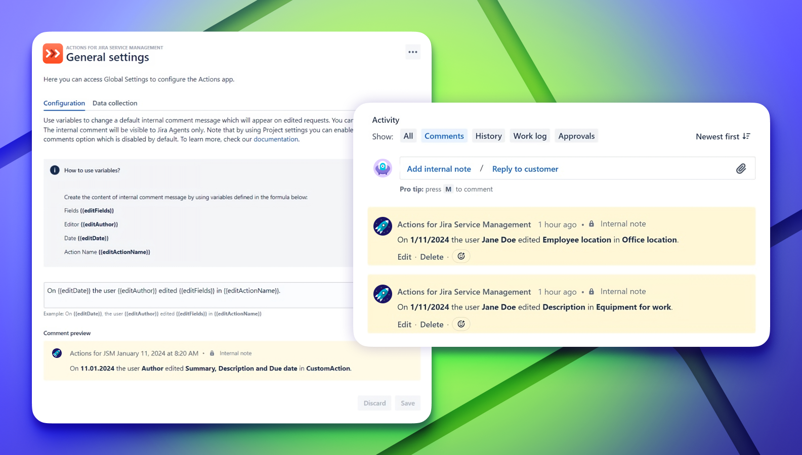 Easily track Jira actions made in requests