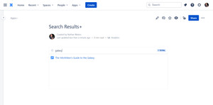 Sub-search feature in the search results macro