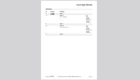 PDF Preview (Part 2)
Review the second page of the downloadable meeting minutes PDF, with continuation of structured topics and decision tracking.
