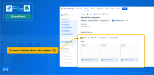 Browse Microsoft SharePoint folders from Jira issues.