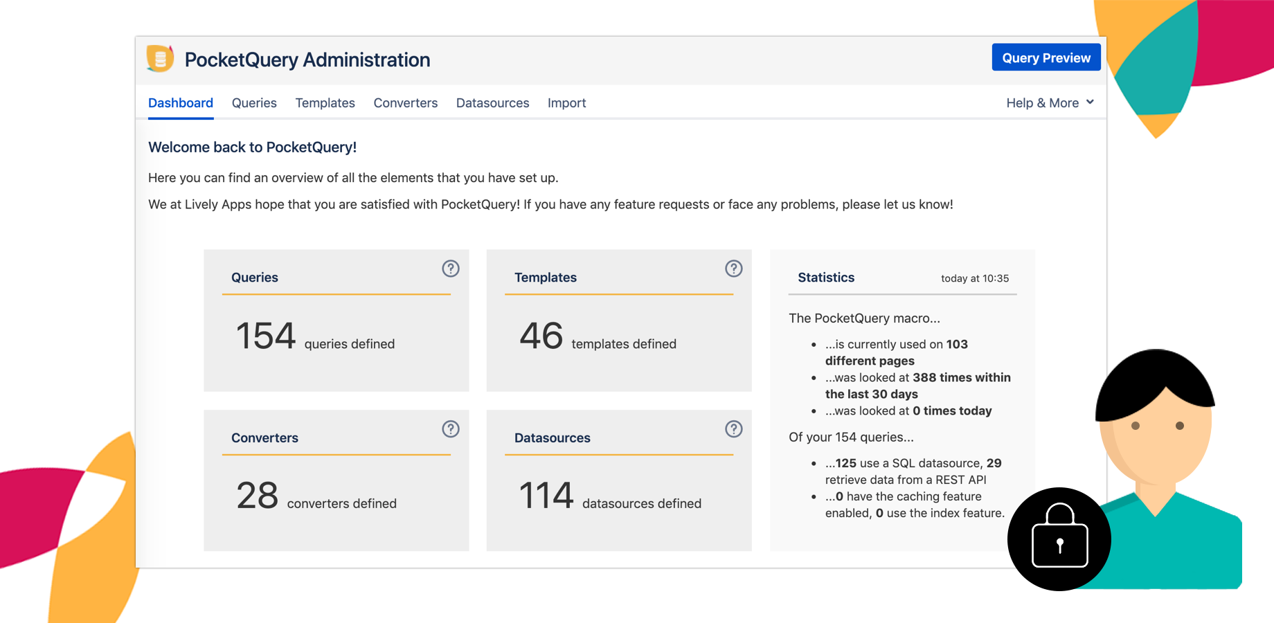 Query management in PocketQuery Admin