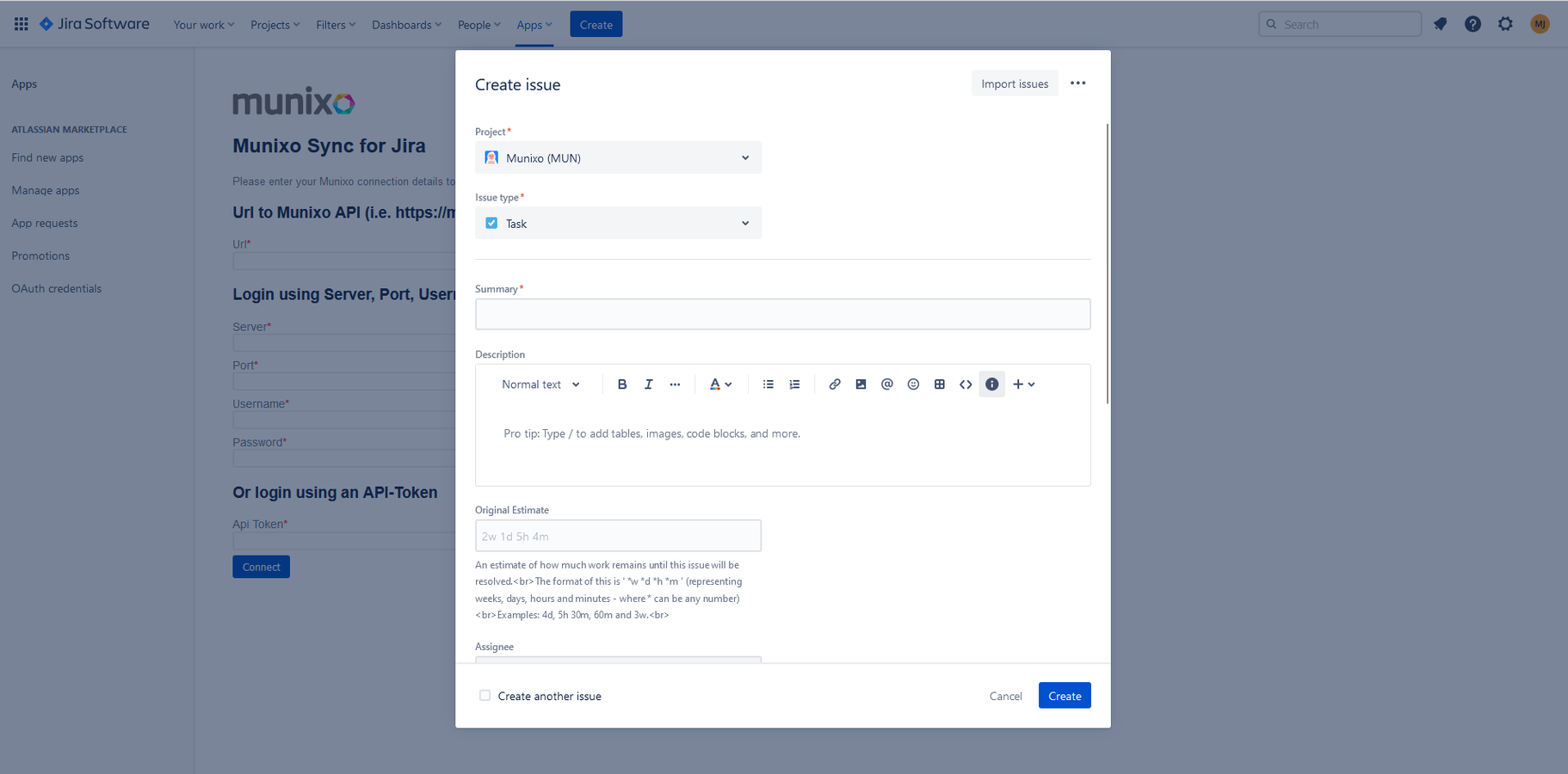 Create a new issue