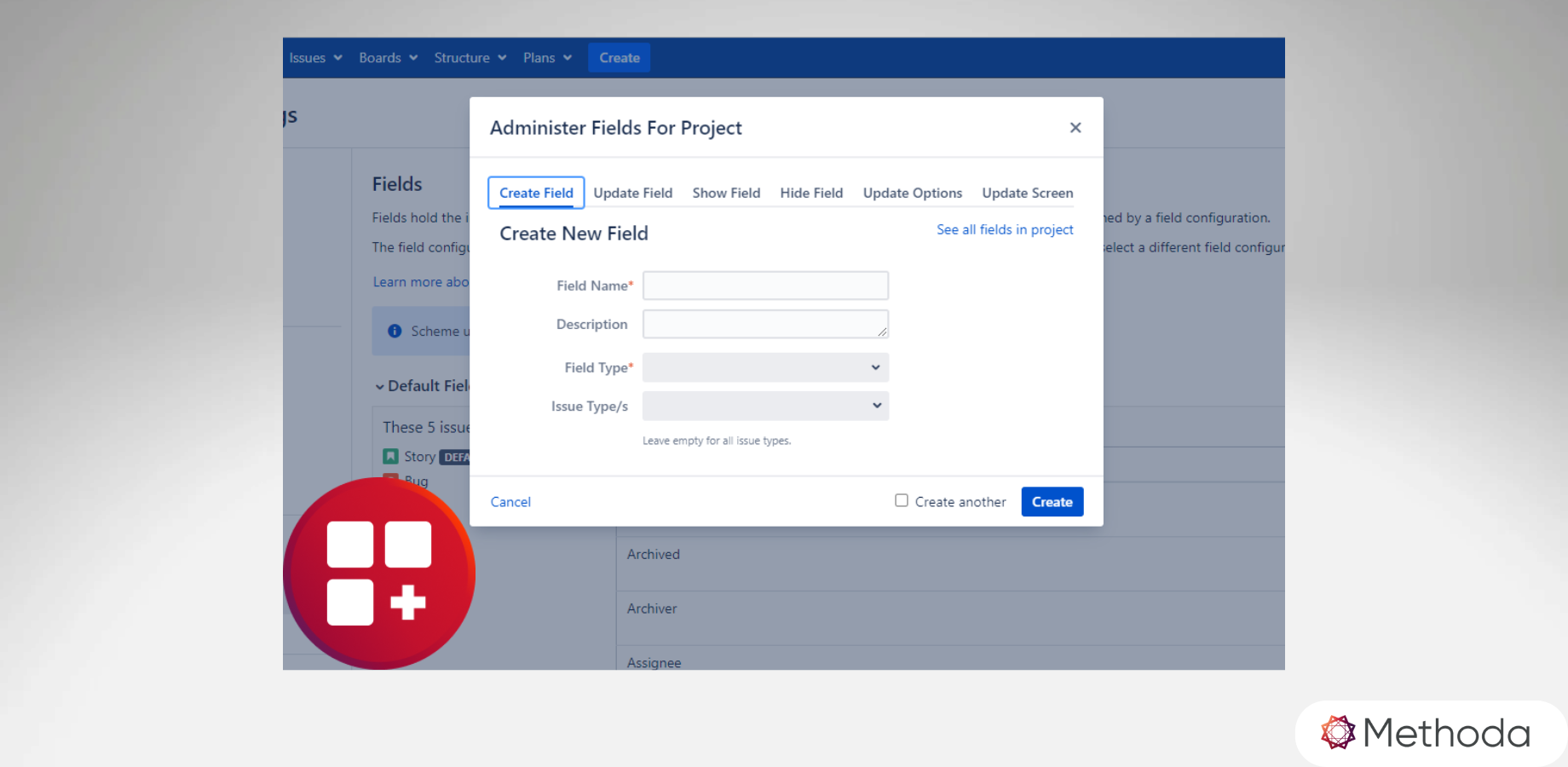 Project Admin can manage fields