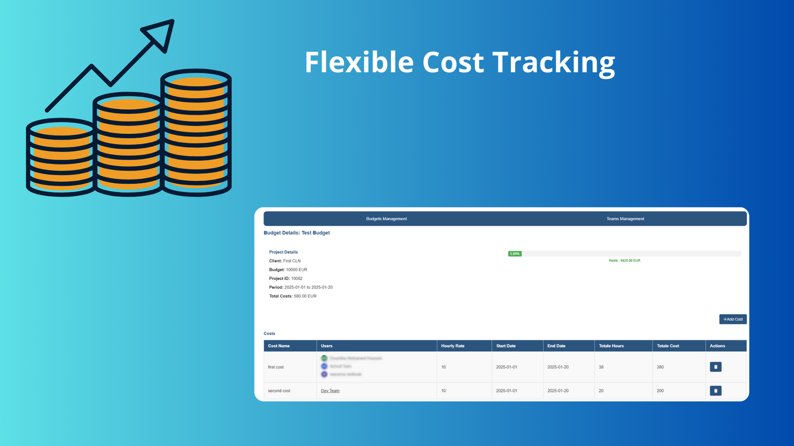 Flexible Cost Tracking