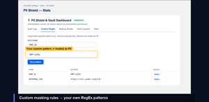 Custom RegEx detection rules.