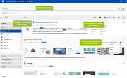 Search while you type, document preview and many more
