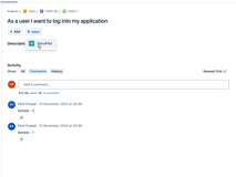 The StoryPilot feature will be available on the JIRA page under the 'Apps' button
