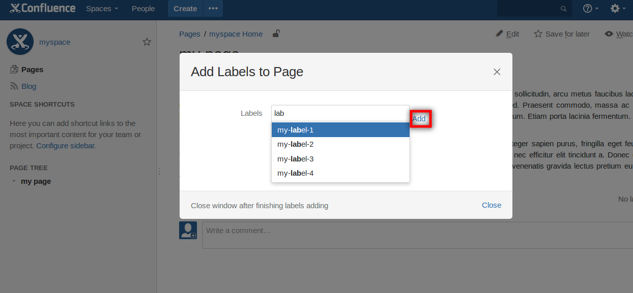 User select in the list