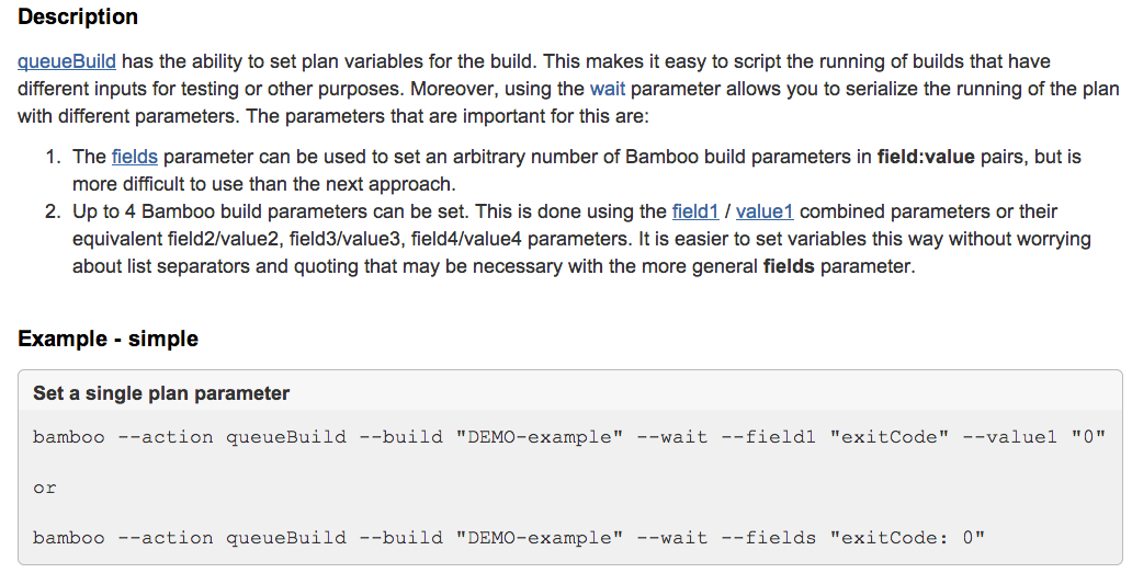 How to set plan variables on queueBuild
