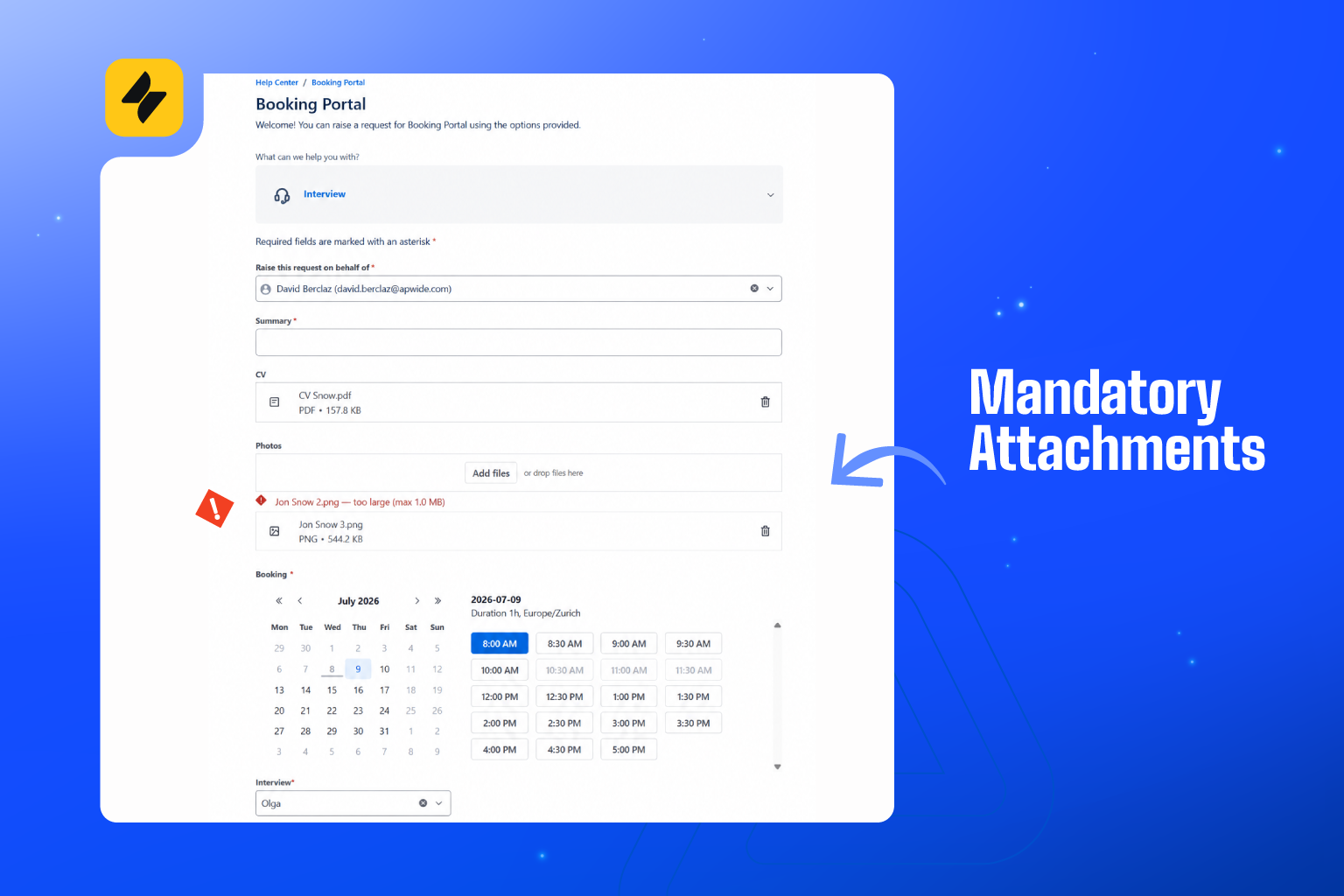 Collect required documents directly from Jira and Jira Service Management forms