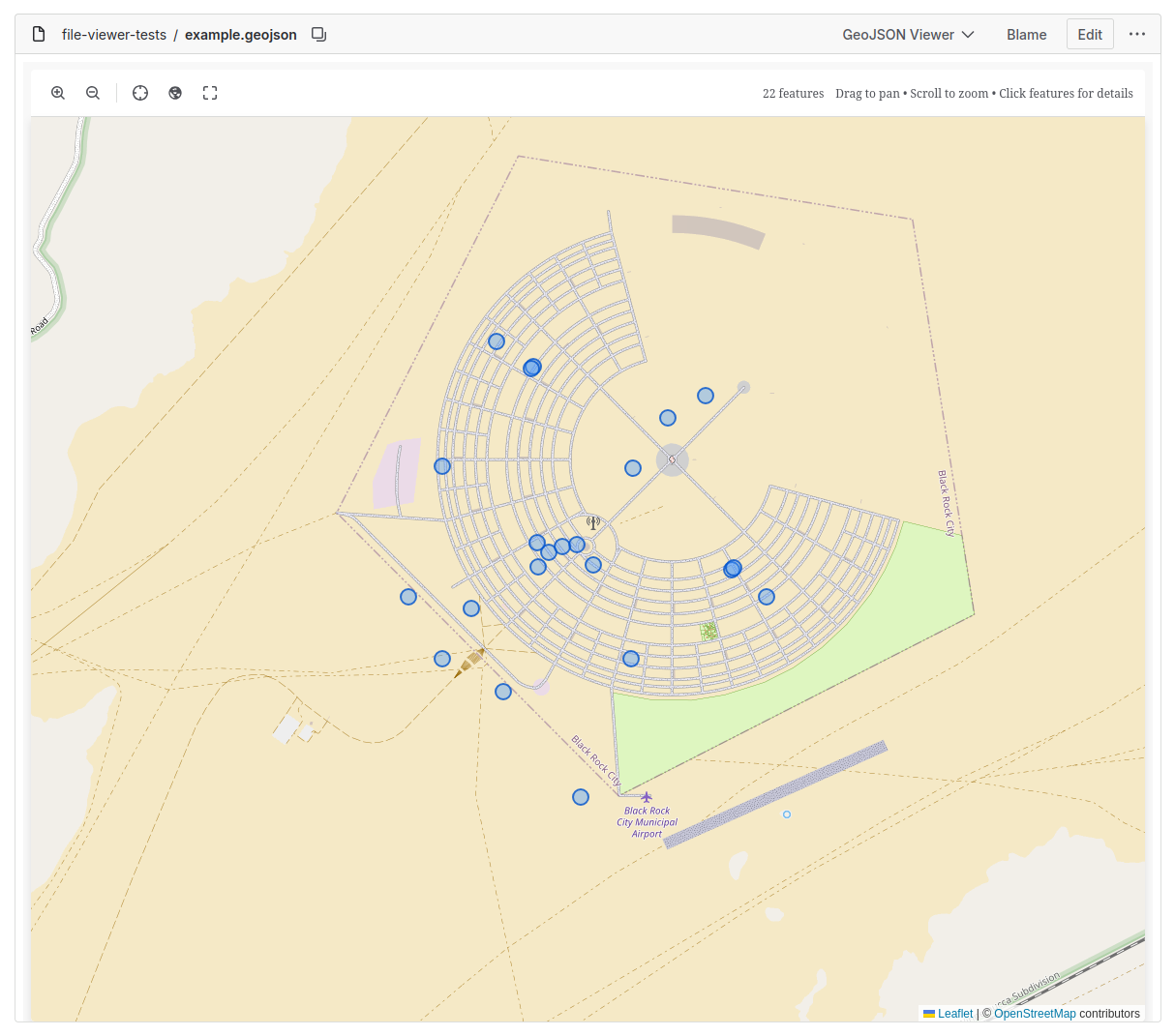GeoJSON viewer screenshot