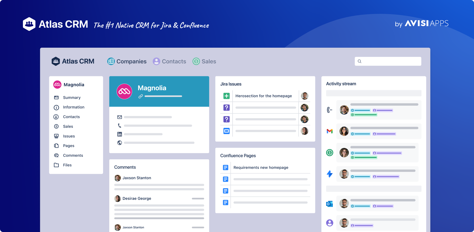 One place for everything about your customers. Automatically log interactions from Gmail, Outlook, & JSM, and add meetings, calls, reminders, and files. Use automations and custom JQL to gain a better customer view.