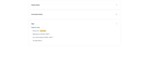 The native ReplyTurn status panel inside a real CSM request shows whose turn it is and the latest public reply timestamps.