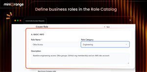 Define business roles in the Role Catalog
