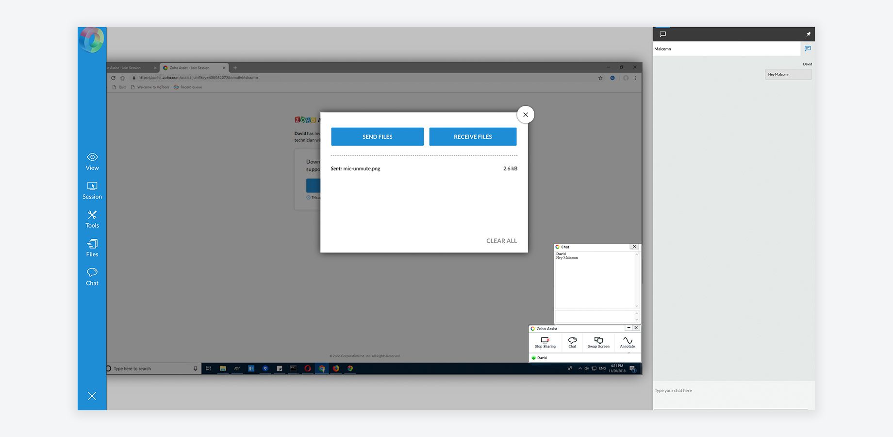 Effortless two-way file transfer.
