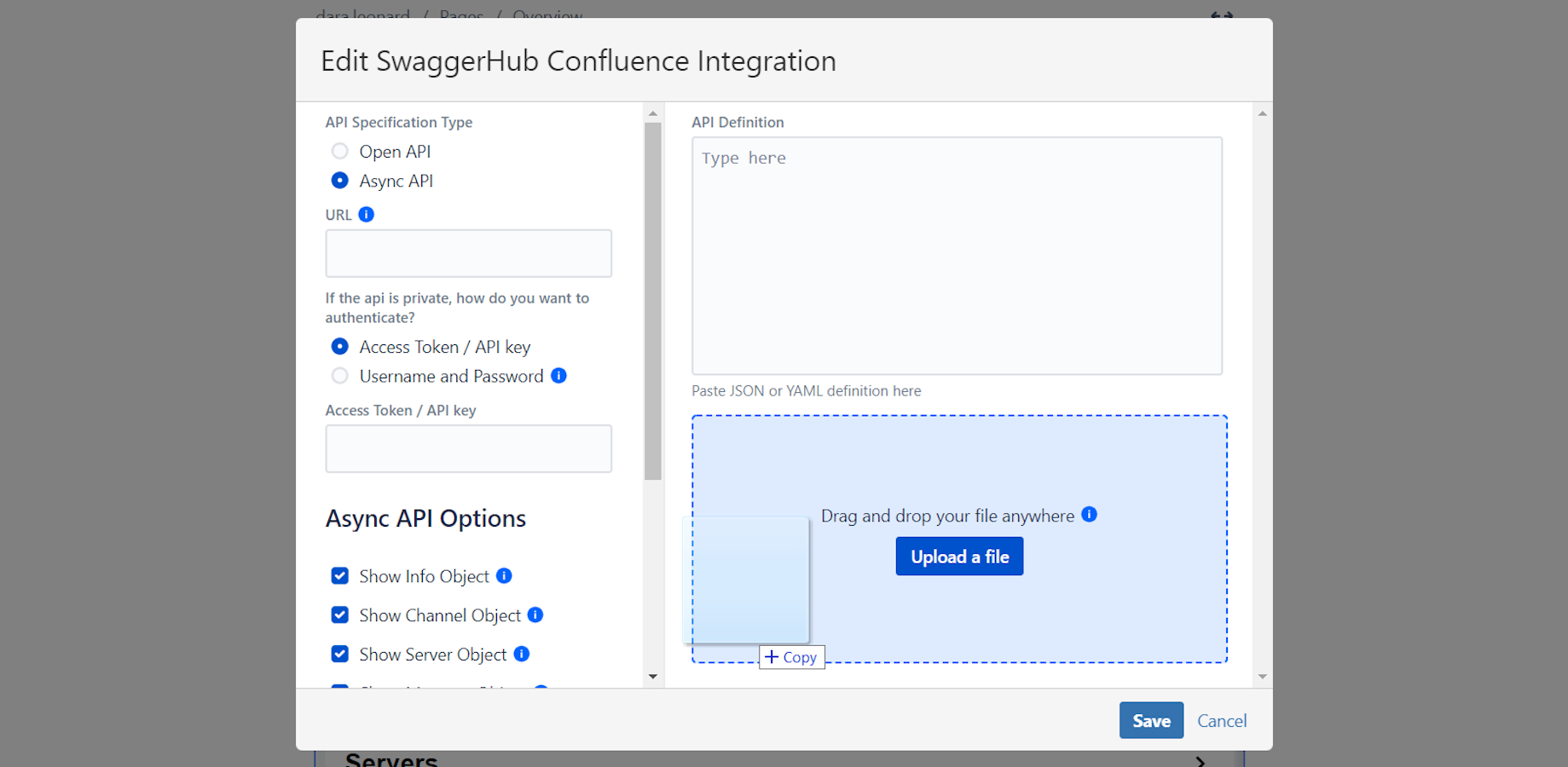 Flexible import options, including drag-and-drop