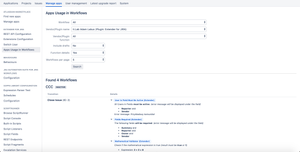 Apps Usage in Workflows