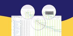 Monitoring: Critical paths are highlighted in red to show the order in which the issues must be completed. Leverage progress line and progress rate to analyze how individual issues are progressing.