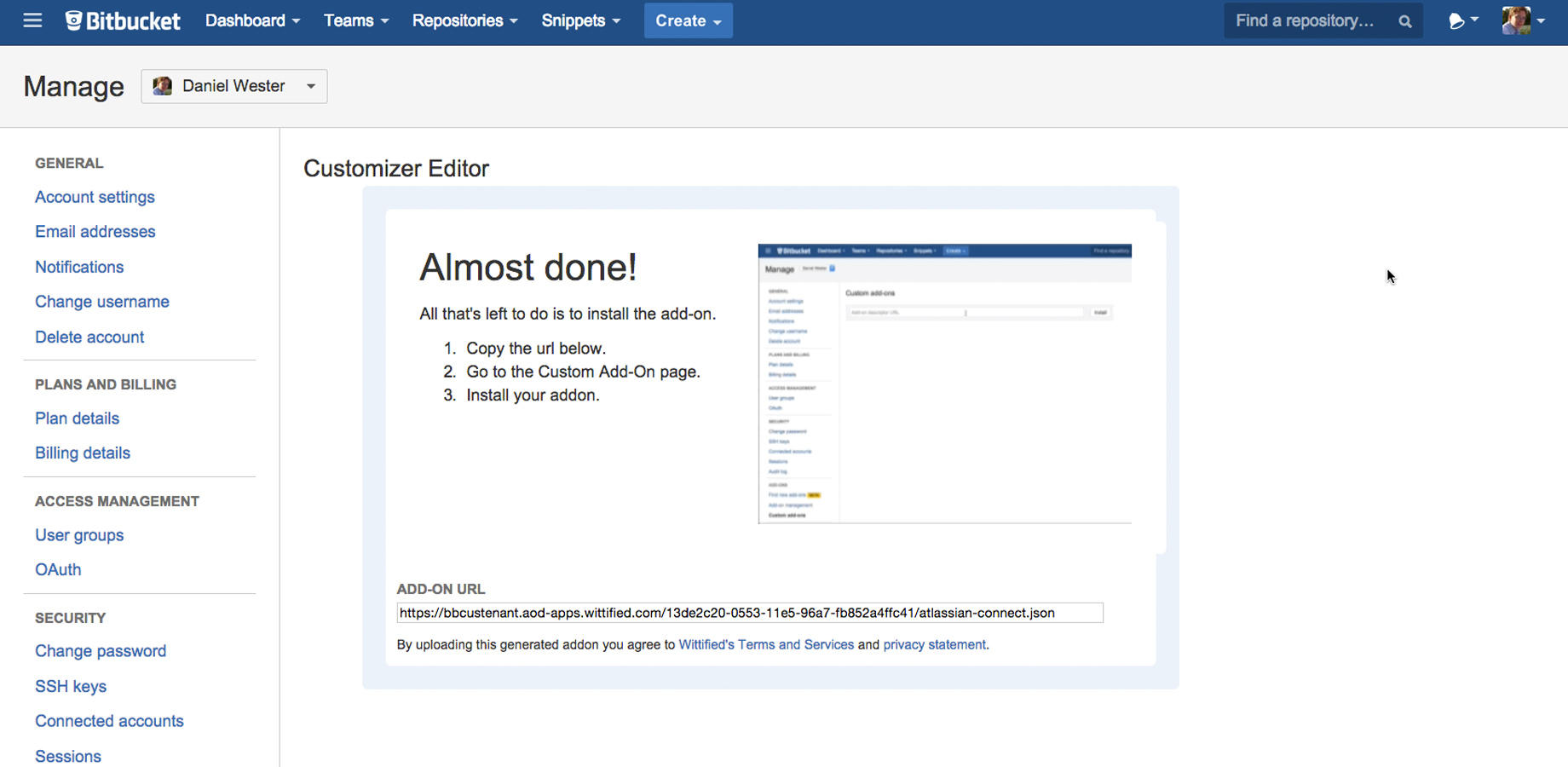 Once done, publish and share/use your addon