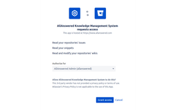 Setup is a breeze
- No more complicated setup and configuration.
- One-click install from AllAnswered. You need to be an administrator for both your Bitbucket and AllAnswered systems.
