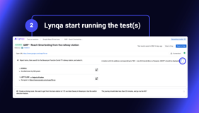 Lynqa runs your tests with AI.