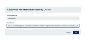 Adding a per-transition default