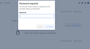 optionally protect content with a password