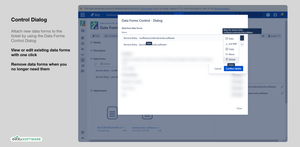 View or edit existing data forms with one click. Remove data forms when you no longer need them