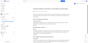 Definitions embedded in a page with the Glossary term macro: correct a definition once and every page carrying it is correct too.