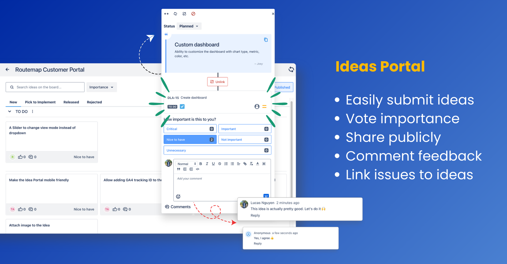 Collect ideas & suggestions with the Ideas Portal