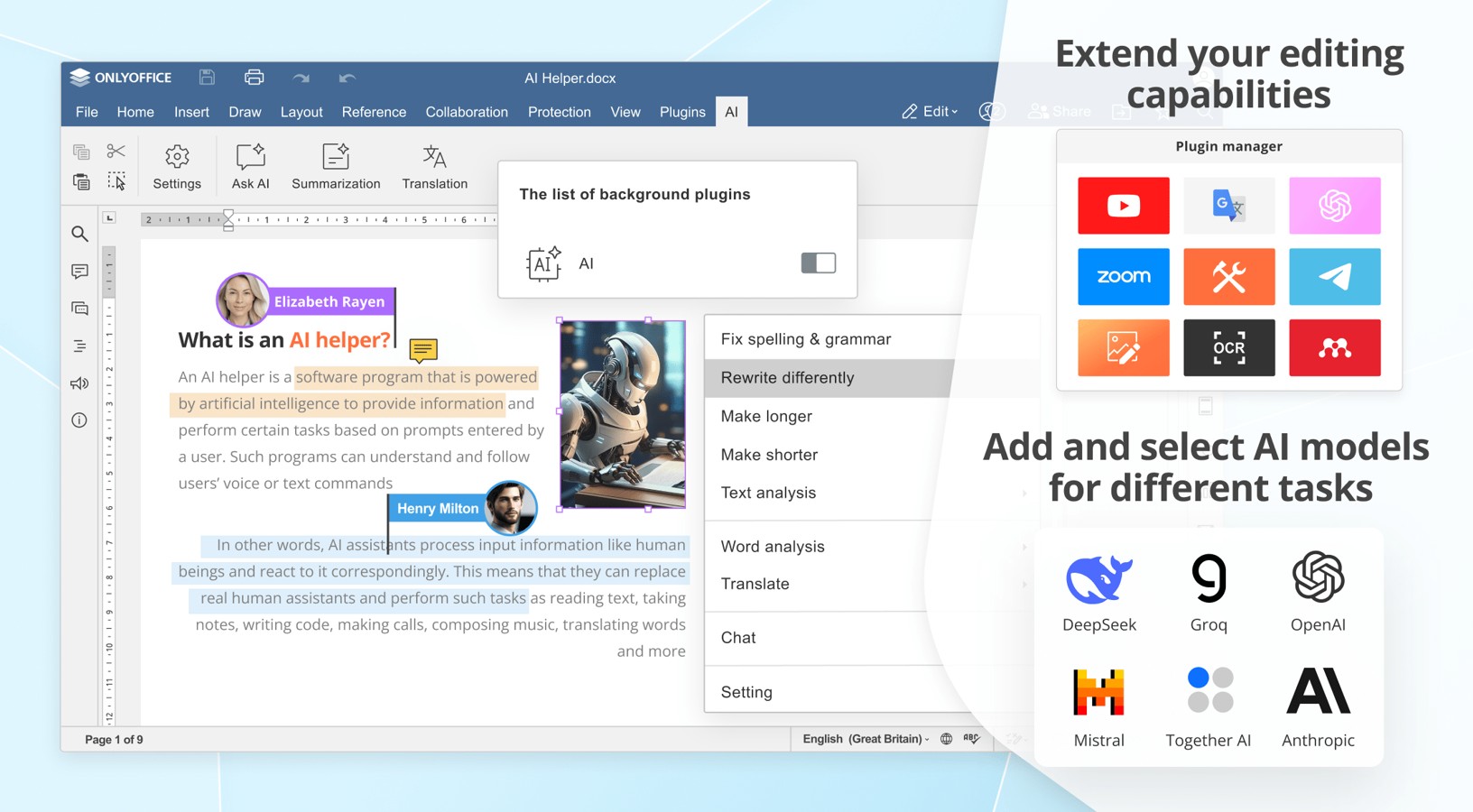 In this screenshot, you can see how editing of text documents with ONLYOFFICE Docs within Jira looks like.